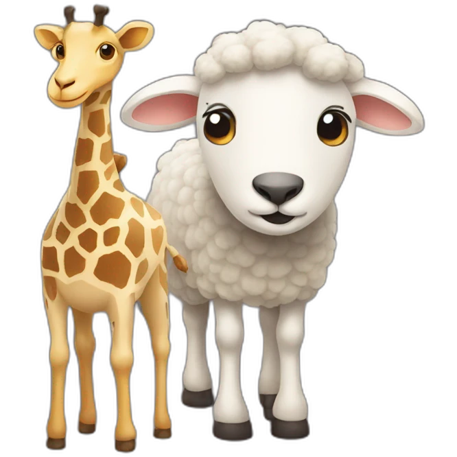 Sheep and giraffe emoji