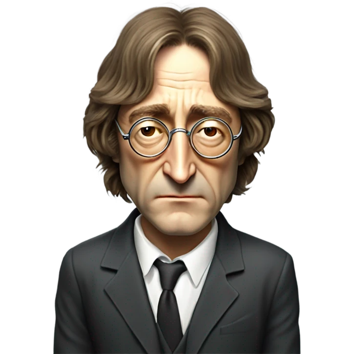 John Lennon as a computer consciousness bleeding out of him emoji