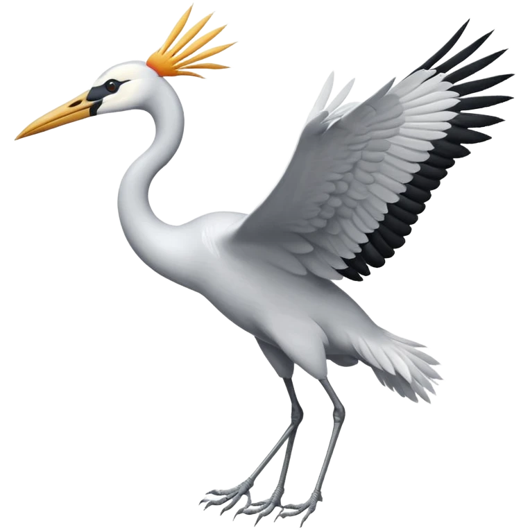  bird crane flies emoji
