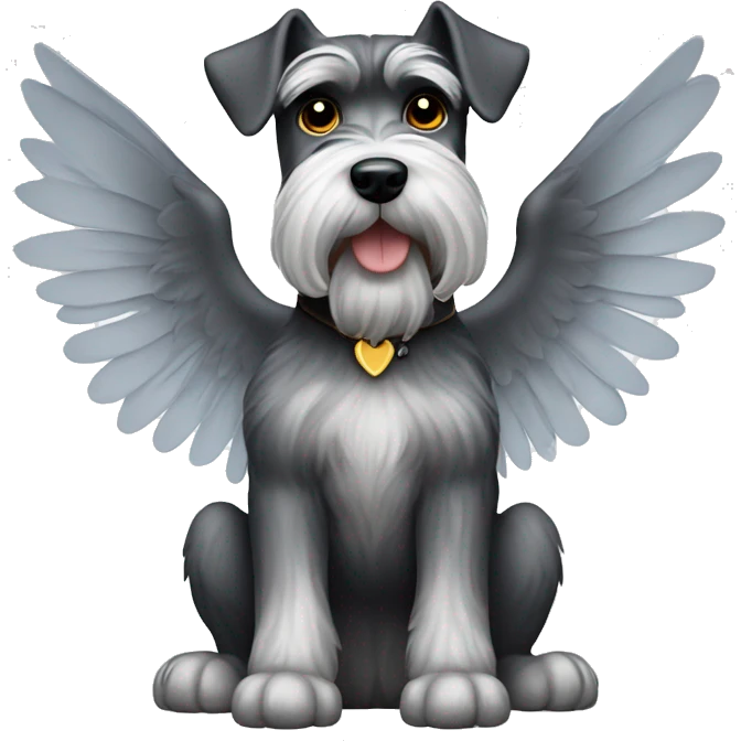 schnauzer with wings emoji