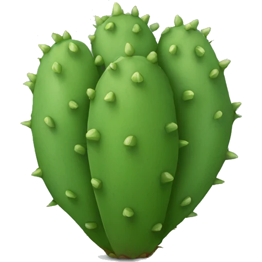 round Nopal without pot emoji