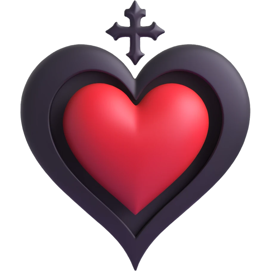 3d gothic heart  effect
 emoji
