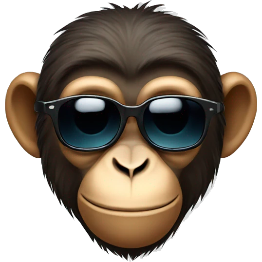 Monkey with sunglasses emoji