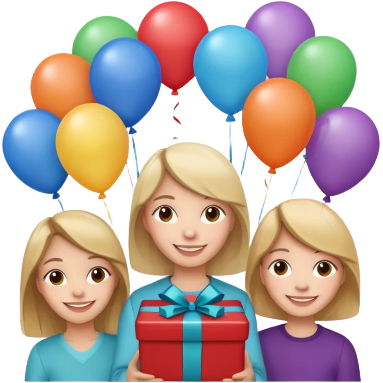 Birthday Ballons gifts friends and family  emoji