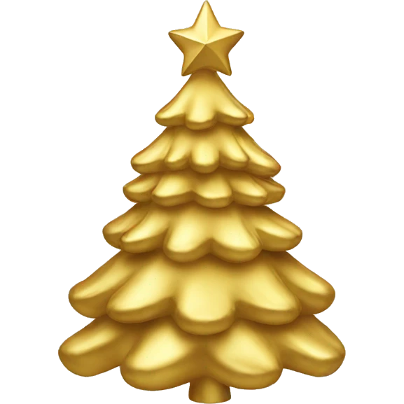 Gold Christmas tree emoji