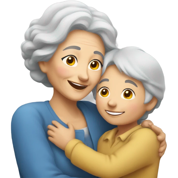 Grandma hugging emoji