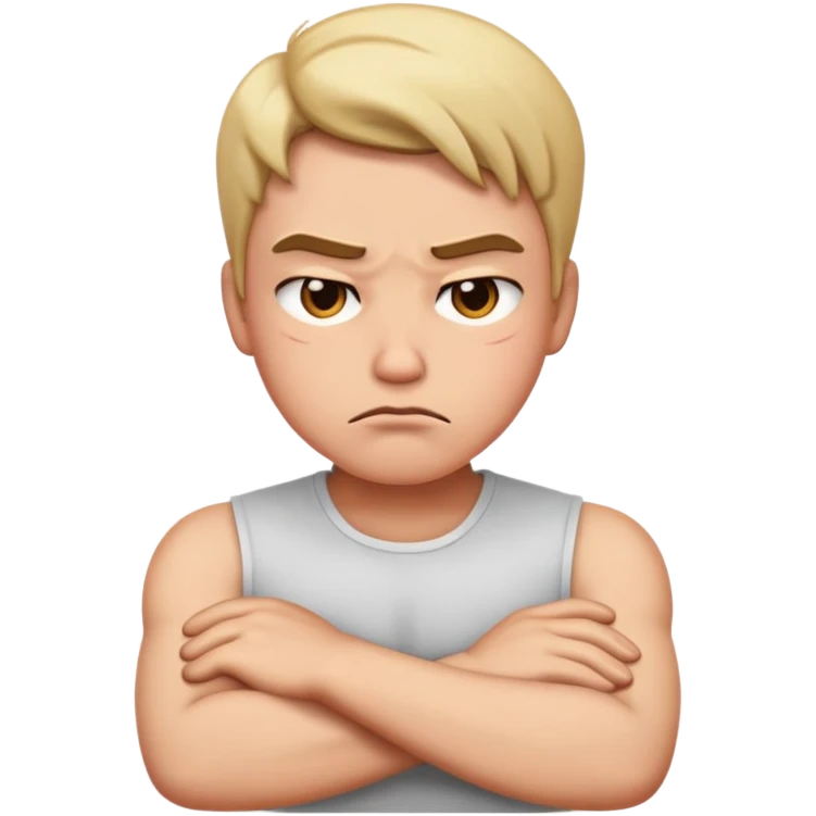 sad arms crossed pouting emoji  emoji