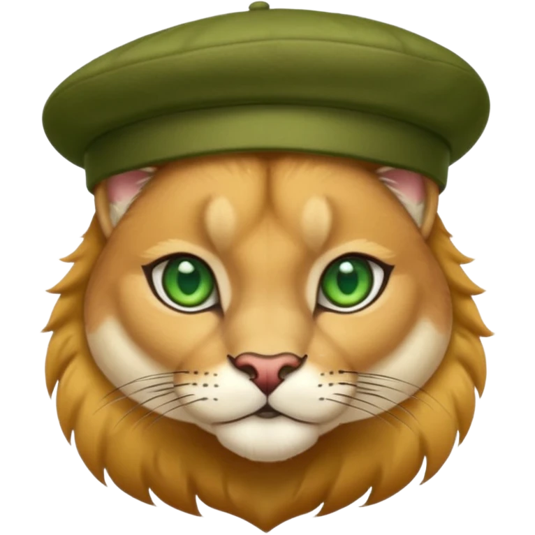 Cougar wearing a beret  emoji