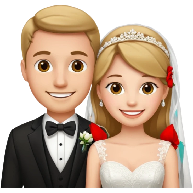 a man and a woman getting married emoji