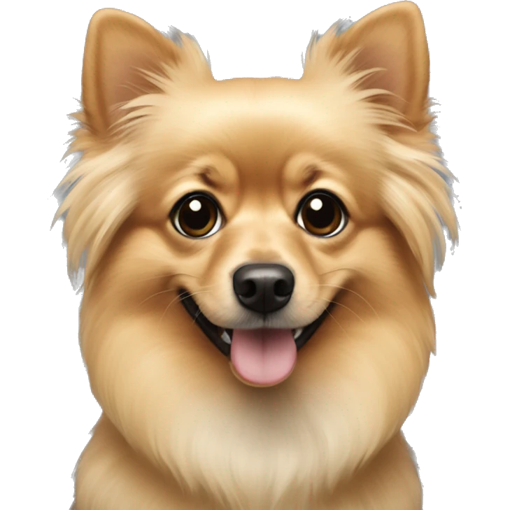 Dachshund Pomeranian in black and blonde emoji