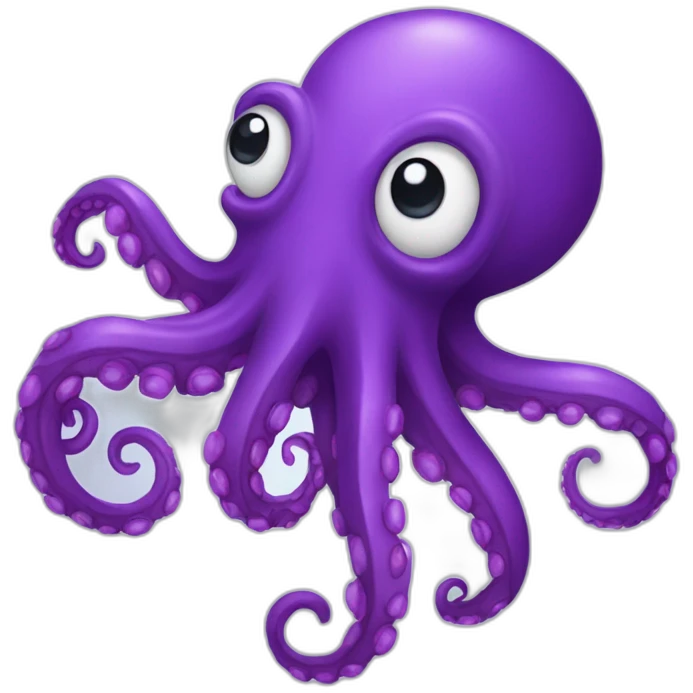 purple octopus send paper plane emoji