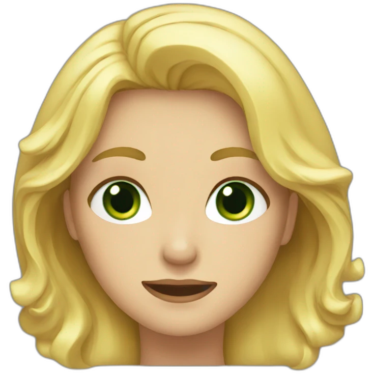 woman with blonde hair and green eyes cry and smile emoji