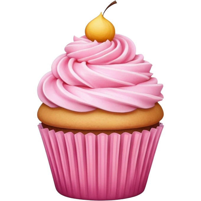 Cupcake with pink icing emoji