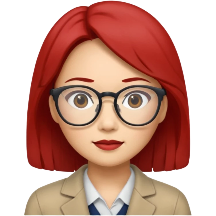Mei Lee with glasses from the Turning Red movie emoji