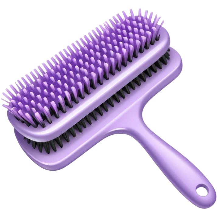 light lilac hairbrush with shiny finish emoji