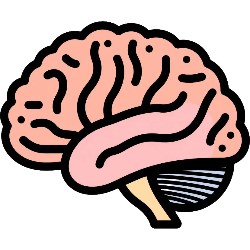 brain radiology scan with anatomical details emoji