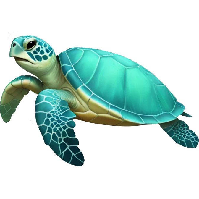 Pastel sea turtle emoji