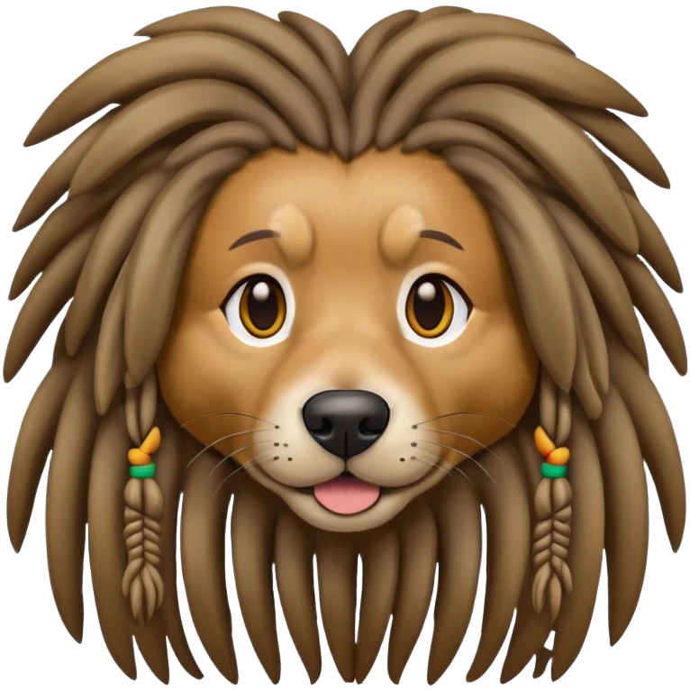 Dog with dreads emoji