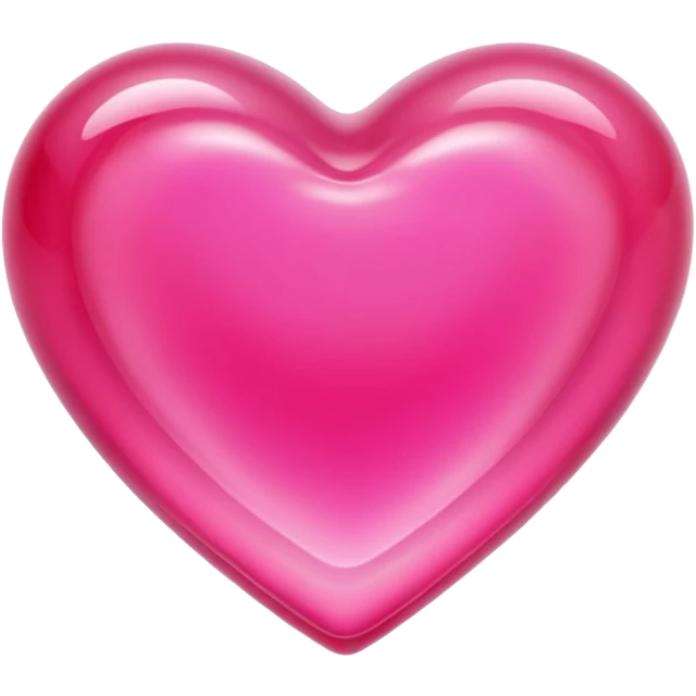 3D jelly pink heart emoji