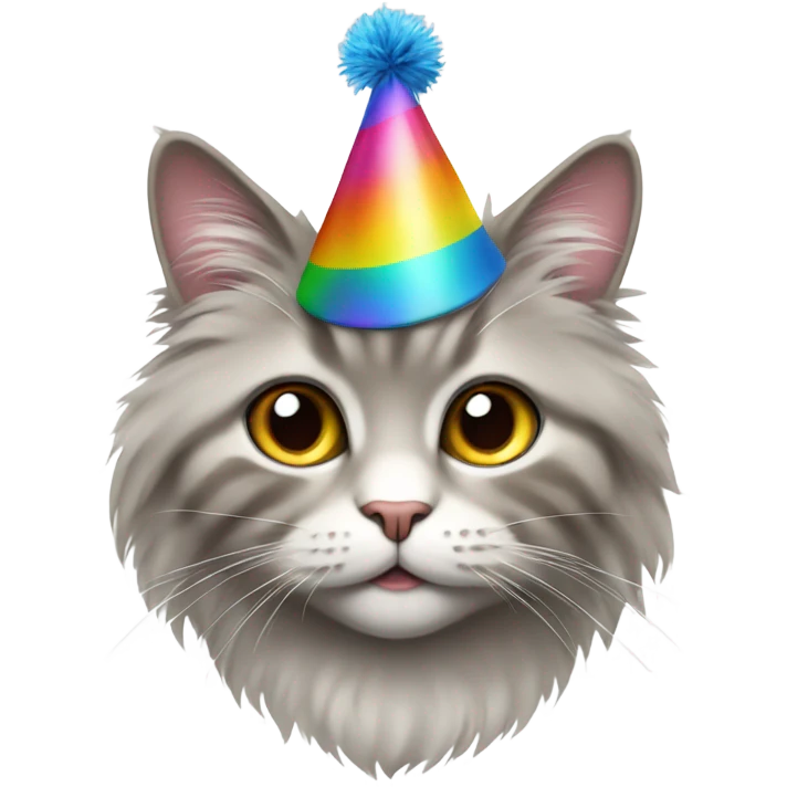 The cat with the birthday hat emoji
