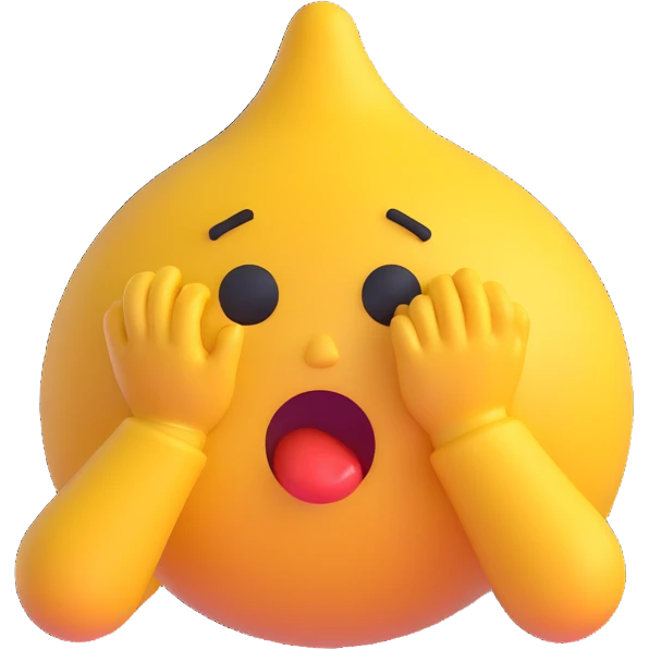 exaggerated emoji of a character in distress, crying, collapsing, and vomiting, funny and expressive emoji