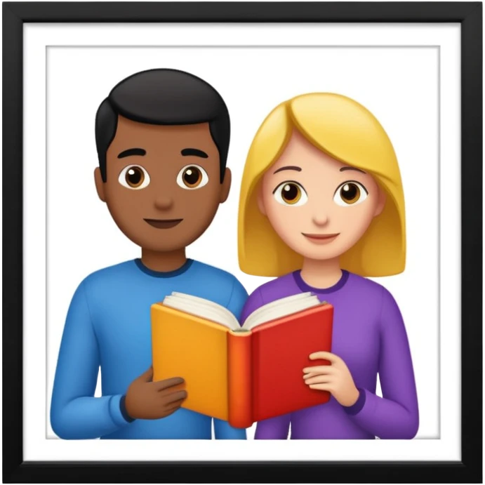 a bunch of people on the cover of a book emoji