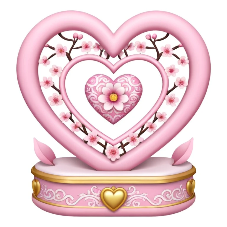 sakura heart with a festival float emoji