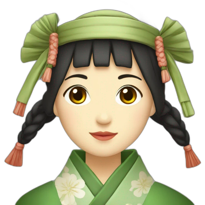 scarf-girl-in-the-heian-era-with-a-hat emoji