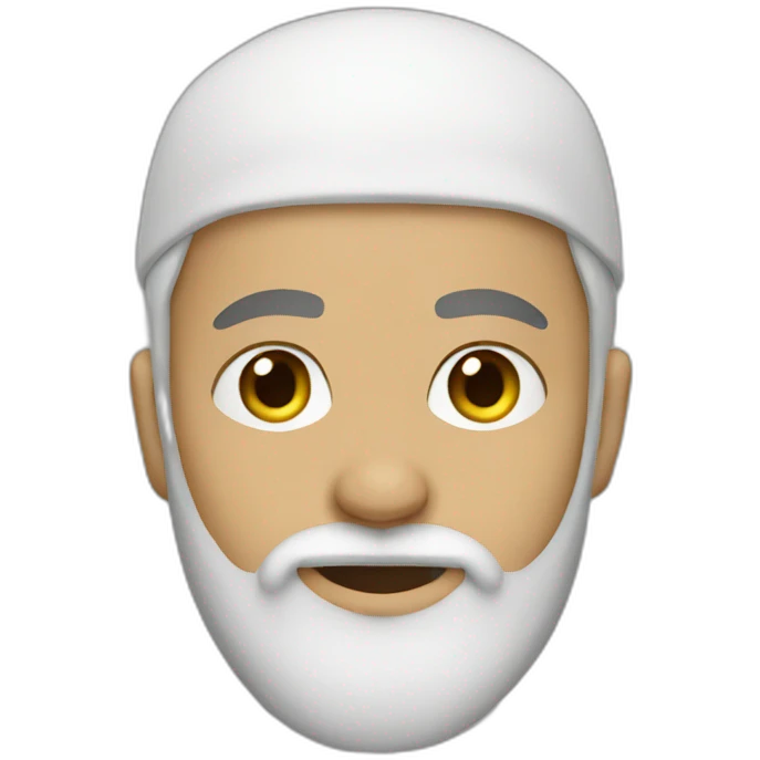 white muslim boy beard emoji