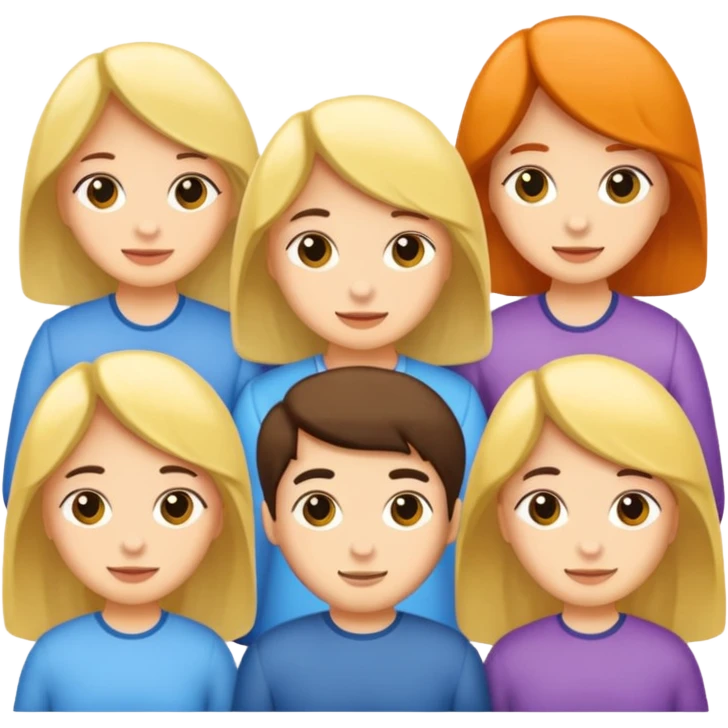 5 sisters 1 brother emoji