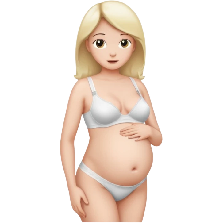 беременная девушка в полный рост в ливчике и в трусах emoji