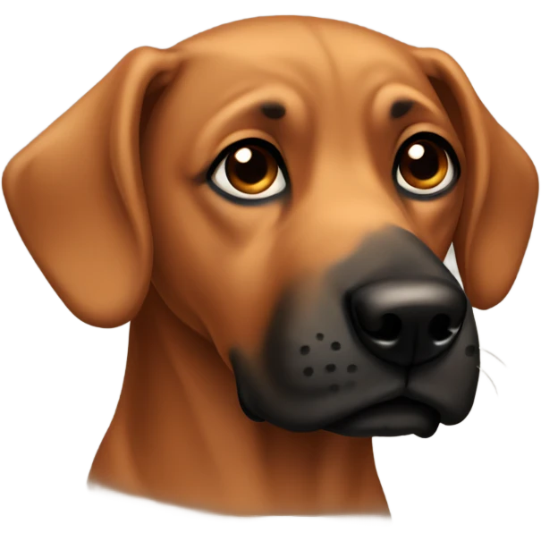 Brown dog with black nose emoji