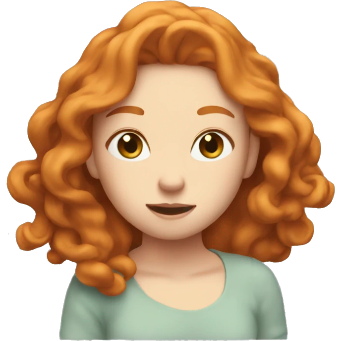 Ginger Girl aesthetic pose emoji