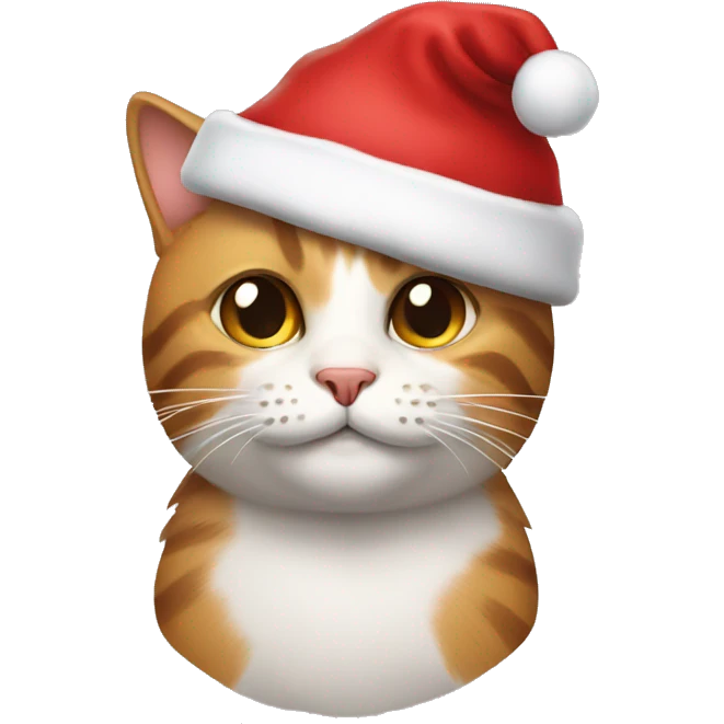 cat with christmas hat emoji