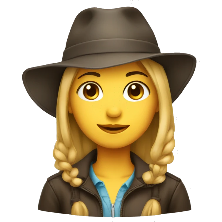 Girl with hat emoji