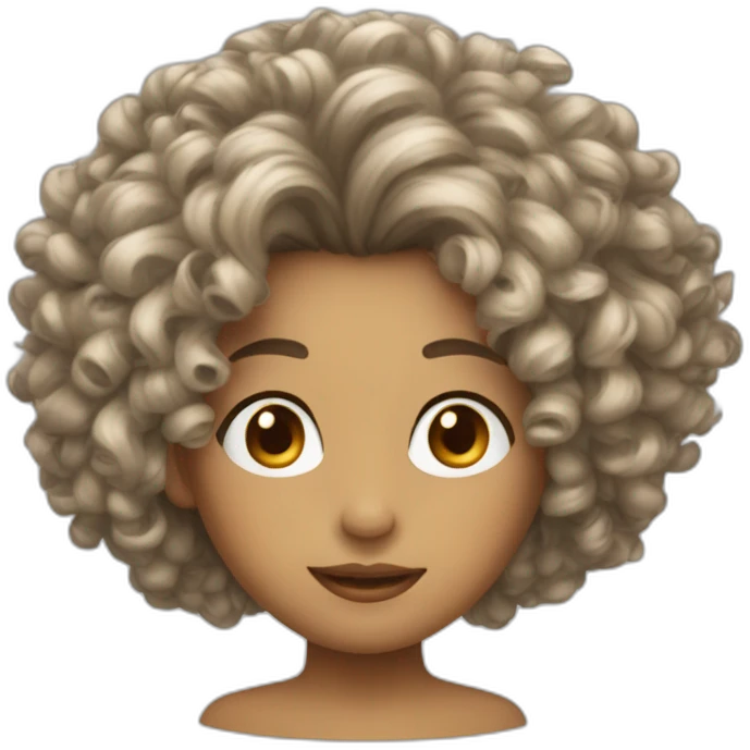 cheveux bouclés emoji