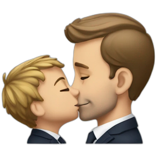 Macron Kiss pidi emoji