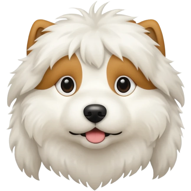 White fluffy dog emoji