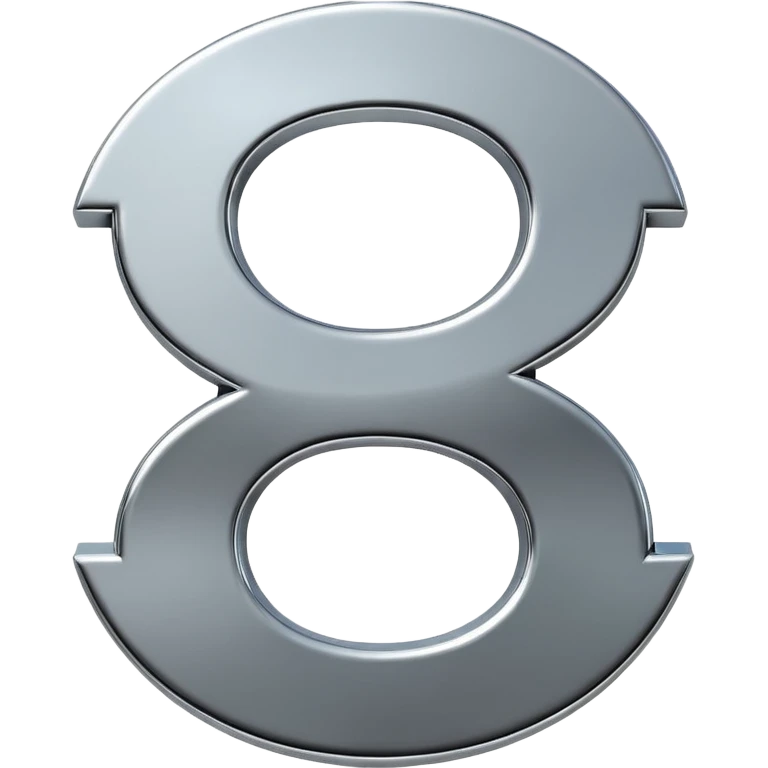 A double dollar sign emoji made of polished silver chrome, smooth metallic surface, glossy reflections, luxury swag vibe, minimal iOS emoji style, centered on white background emoji