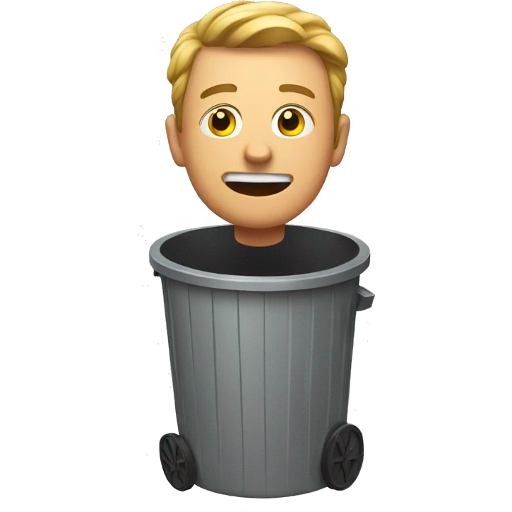 man in a trash can  emoji