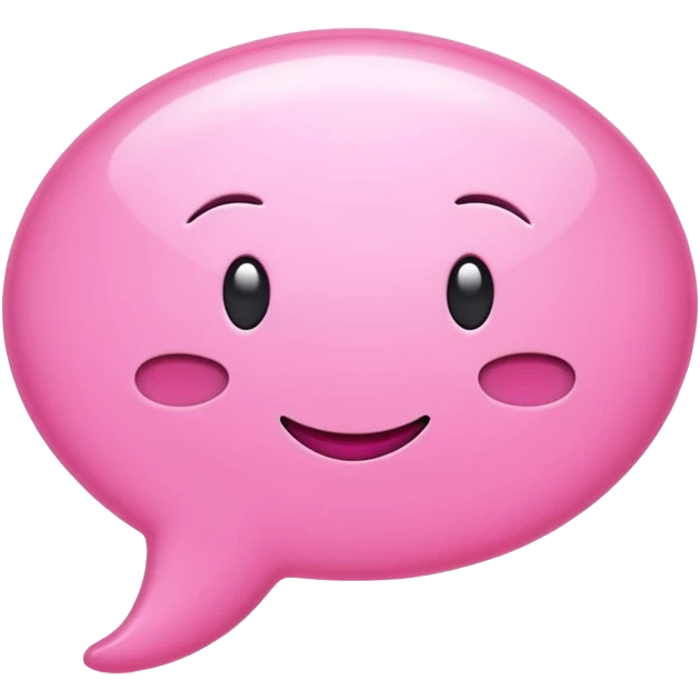 Pink texting bubble
 emoji