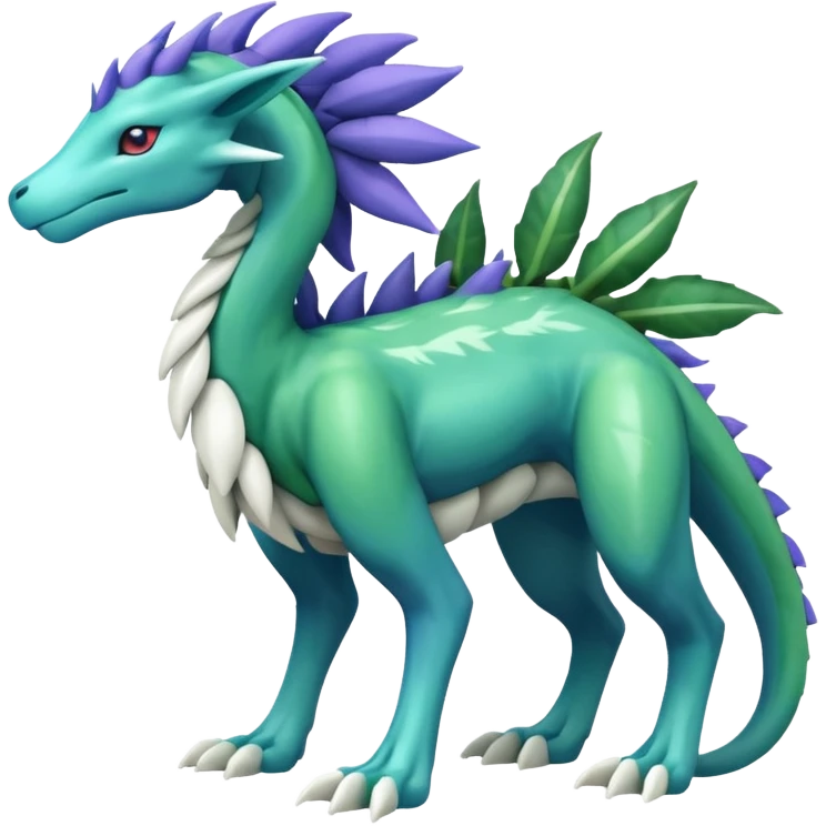 Suicune-Keldeon-Meganium-fusion (full body) emoji