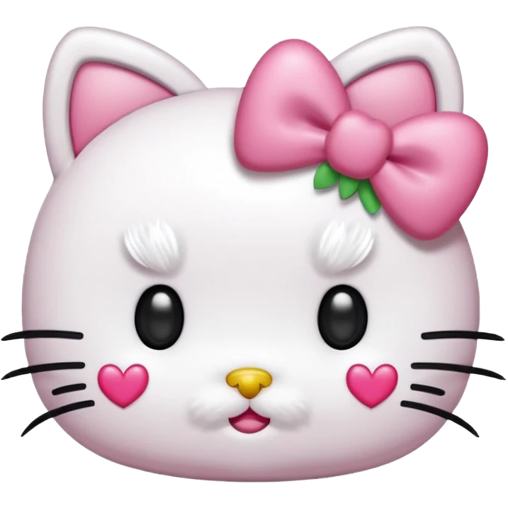 Hello Kitty with heart-shaped eyes emoji