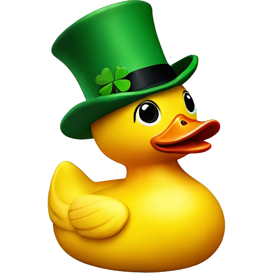 Irish rubber duck emoji