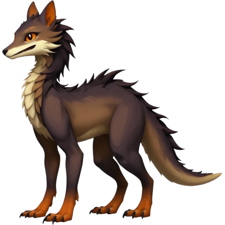 Brown and beige badass elegant wild beautiful natural cute badass epic exotic anthro modern furry 2-legged sergal-vernid-creature, full body, dark-brown-black-gradient pretty hair, with a long tufted tail, beautiful hazel-orange eyes, aesthetic, art by LiLaiRa, art by art by Falvie emoji