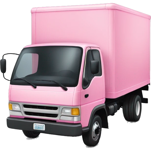 Pink box truck emoji