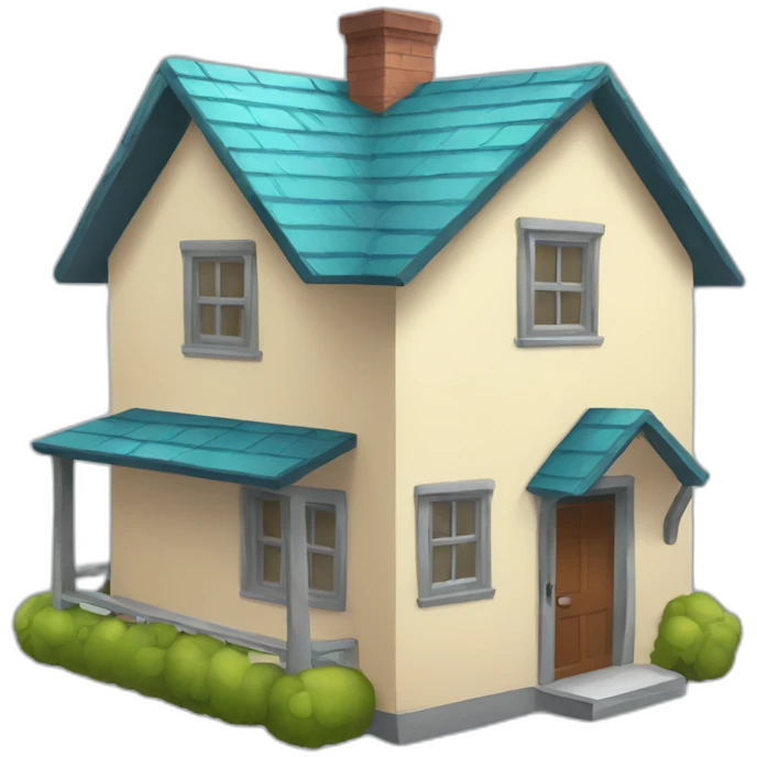 Foster house from cartoon emoji