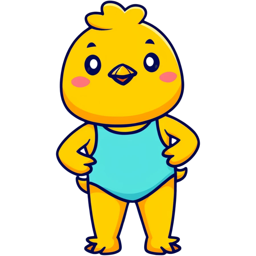 chicken nugget wearing a swimsuit emoji