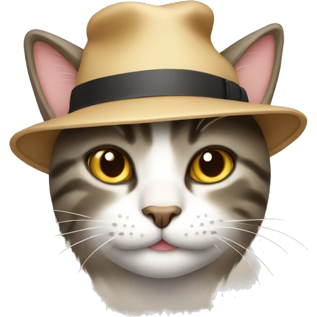 Cat wearing hat  emoji