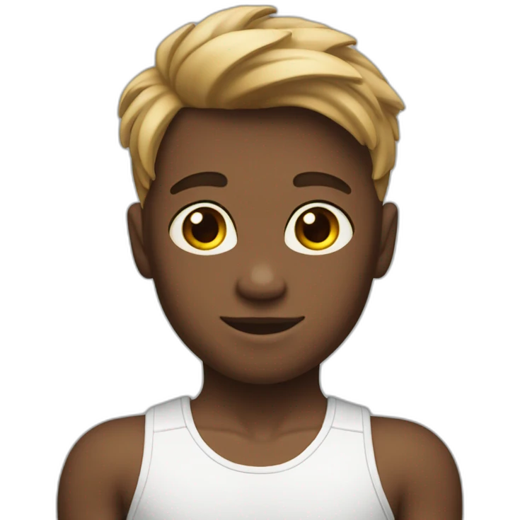 sporty boy in gymnast leotard emoji